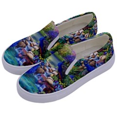 Peacocks  Fantasy Garden Kids  Canvas Slip Ons by Bedest