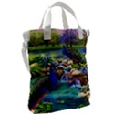 Peacocks  Fantasy Garden Canvas Messenger Bag View2