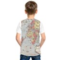 Vintage Old Antique World Map Kids  Basketball Tank Top View2