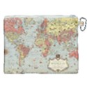 Vintage Old Antique World Map Canvas Cosmetic Bag (XXL) View2