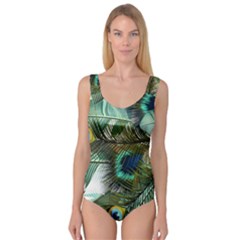 Peacock Feathers Princess Tank Leotard  by Bedest