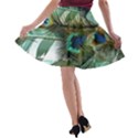 Peacock Feathers A-line Skater Skirt View2