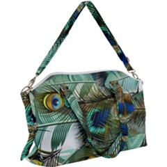 Peacock Feathers Canvas Crossbody Bag by Bedest