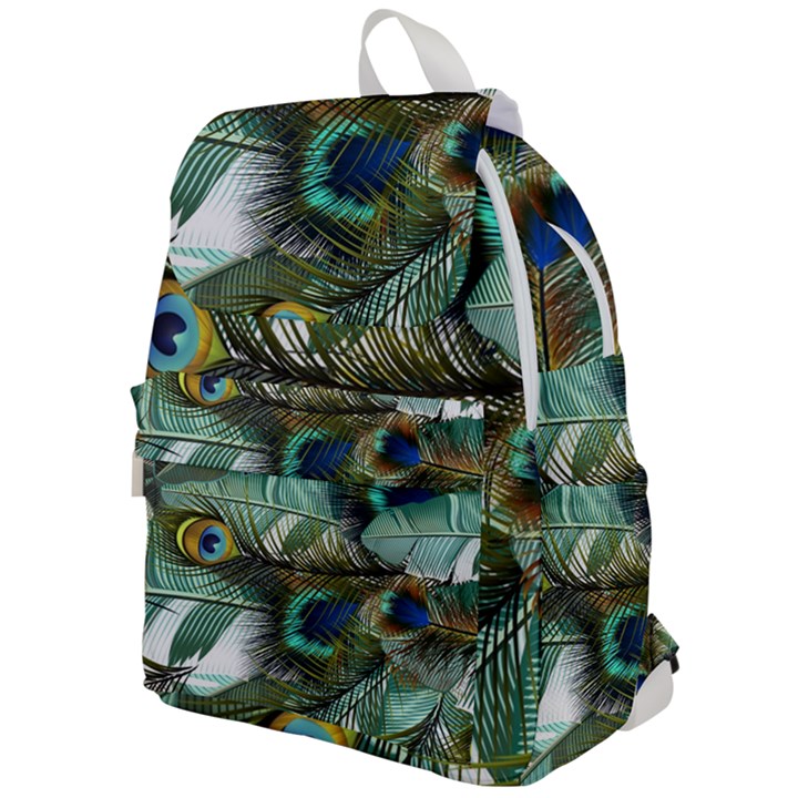 Peacock Feathers Top Flap Backpack