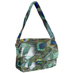 Peacock Feathers Courier Bag by Bedest