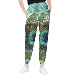 Peacock Feathers Women s Tapered Pants by Bedest