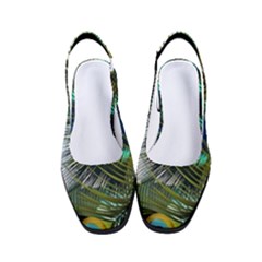 Peacock Feathers Women s Classic Slingback Heels by Bedest