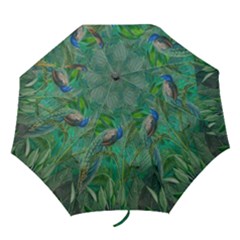 Peacock Paradise Jungle Folding Umbrellas by Bedest