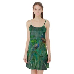 Peacock Paradise Jungle Satin Night Slip by Bedest