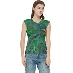 Peacock Paradise Jungle Women s Raglan Cap Sleeve T-shirt by Bedest