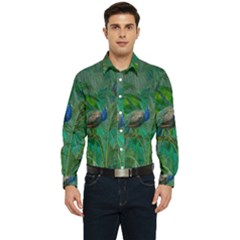 Peacock Paradise Jungle Men s Long Sleeve  Shirt by Bedest