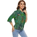 Peacock Paradise Jungle Women s Quarter Sleeve Pocket Shirt View2