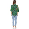 Peacock Paradise Jungle Women s Quarter Sleeve Pocket Shirt View4