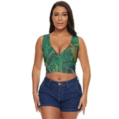 Peacock Paradise Jungle Women s Sleeveless Wrap Top