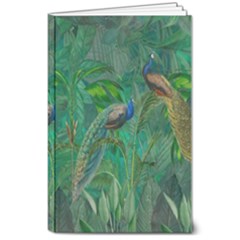 Peacock Paradise Jungle 8  X 10  Softcover Notebook by Bedest