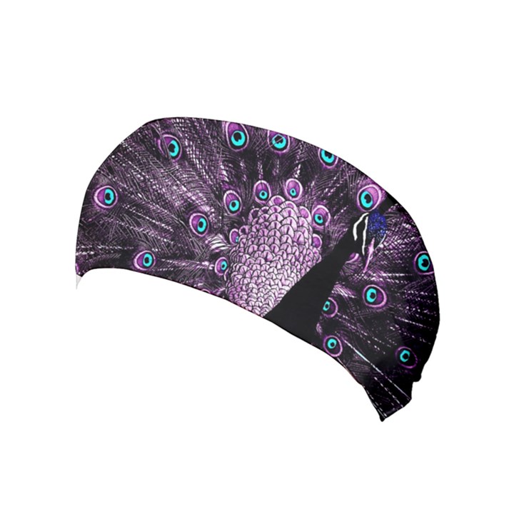 Purple Peacock Yoga Headband