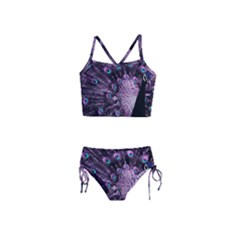 Purple Peacock Girls  Tankini Swimsuit by Bedest