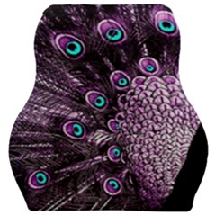 Purple Peacock Car Seat Velour Cushion  by Bedest