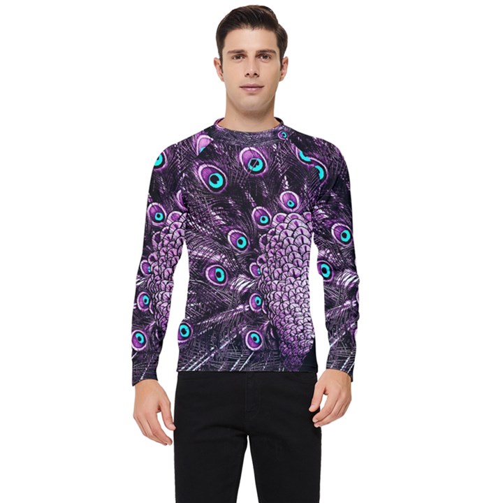 Purple Peacock Men s Long Sleeve Rash Guard