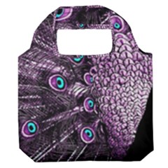 Purple Peacock Premium Foldable Grocery Recycle Bag by Bedest