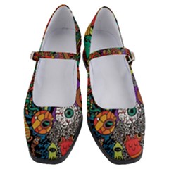 Cute Cartoon Doodle Women s Mary Jane Shoes by Bedest