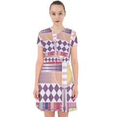 Abstract Shapes Colors Gradient Adorable In Chiffon Dress by Ravend