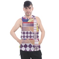 Abstract Shapes Colors Gradient Men s Sleeveless Hoodie by Ravend