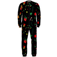 Christmas Pattern Texture Colorful Wallpaper Onepiece Jumpsuit (men) by Ravend