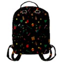 Christmas Pattern Texture Colorful Wallpaper Flap Pocket Backpack (Large) View3