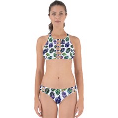 Leaves Watercolor Ornamental Decorative Design Perfectly Cut Out Bikini Set by Ravend