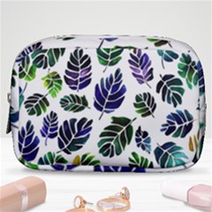 Leaves Watercolor Ornamental Decorative Design Make Up Pouch (small) by Ravend