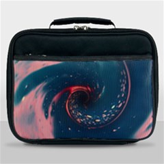 Fluid Swirl Spiral Twist Liquid Abstract Pattern Lunch Bag by Ravend