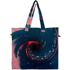 Fluid Swirl Spiral Twist Liquid Abstract Pattern Canvas Travel Bag by Ravend