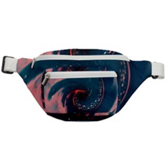 Fluid Swirl Spiral Twist Liquid Abstract Pattern Fanny Pack by Ravend