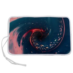 Fluid Swirl Spiral Twist Liquid Abstract Pattern Pen Storage Case (s) by Ravend