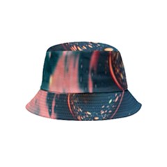 Fluid Swirl Spiral Twist Liquid Abstract Pattern Bucket Hat (kids) by Ravend