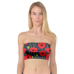 Background Poppies Flowers Seamless Ornamental Bandeau Top by Ravend