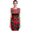 Background Poppies Flowers Seamless Ornamental Classic Sleeveless Midi Dress View1