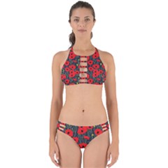 Background Poppies Flowers Seamless Ornamental Perfectly Cut Out Bikini Set by Ravend