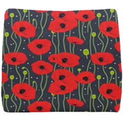 Background Poppies Flowers Seamless Ornamental Seat Cushion by Ravend