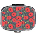 Background Poppies Flowers Seamless Ornamental Mini Square Pill Box View1