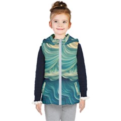 Art Pattern Artis Hands Illustration Kids  Hooded Puffer Vest