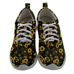 Sunflowers Yellow Flowers Flowers Digital Drawing Women Athletic Shoes