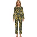 Sunflowers Yellow Flowers Flowers Digital Drawing Womens  Long Sleeve Lightweight Pajamas Set View1