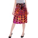 Fractal Black Texture Wallpaper Art Design Midi Beach Skirt View1