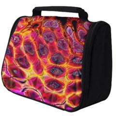 Fractal Black Texture Wallpaper Art Design Full Print Travel Pouch (big) by Ravend