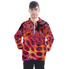 Fractal Black Texture Wallpaper Art Design Men s Half Zip Pullover by Ravend