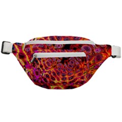 Fractal Black Texture Wallpaper Art Design Fanny Pack by Ravend