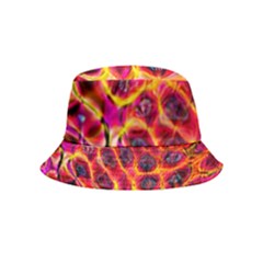 Fractal Black Texture Wallpaper Art Design Bucket Hat (kids) by Ravend