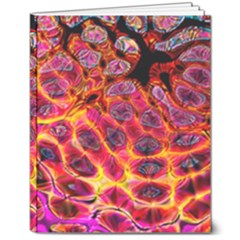 Fractal Black Texture Wallpaper Art Design 8  X 10  Softcover Notebook by Ravend